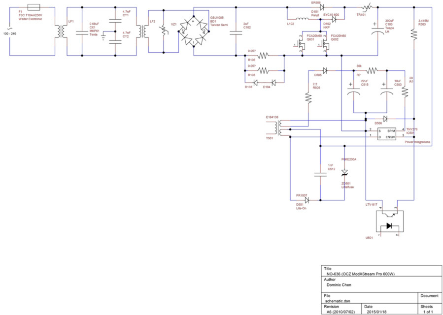 500w Atx Power Supply Schematic Diagram